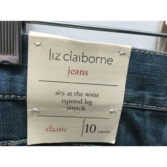 LIZ CLAIBORNE tapered leg classic jeans 10 NWT - Picture 3 of 5